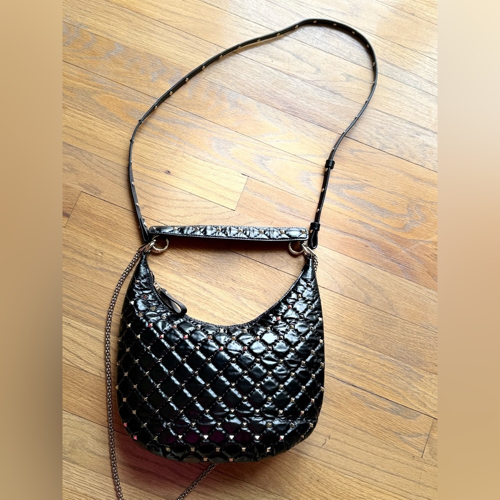 Valentino rockstud spike leather hobo. Small. - Picture 3 of 15